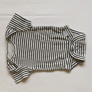 gerber onesie b&w striped cotton newborn bodysuit diaper shirt unisex